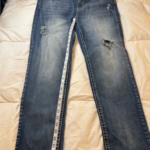 Maurices Blue Distressed Skinny Jeans